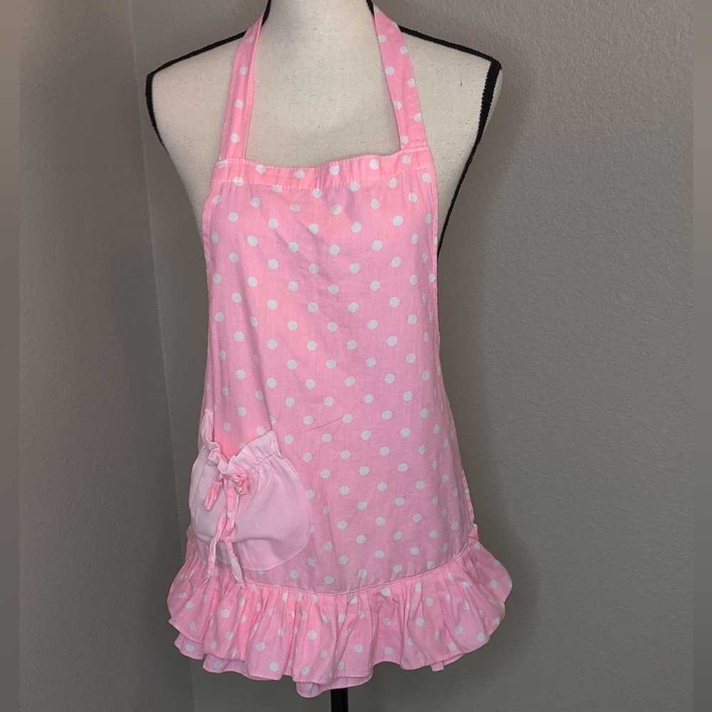 Kohls Pink Polka Dots Kitchen Apron Craft Garden … - image 11