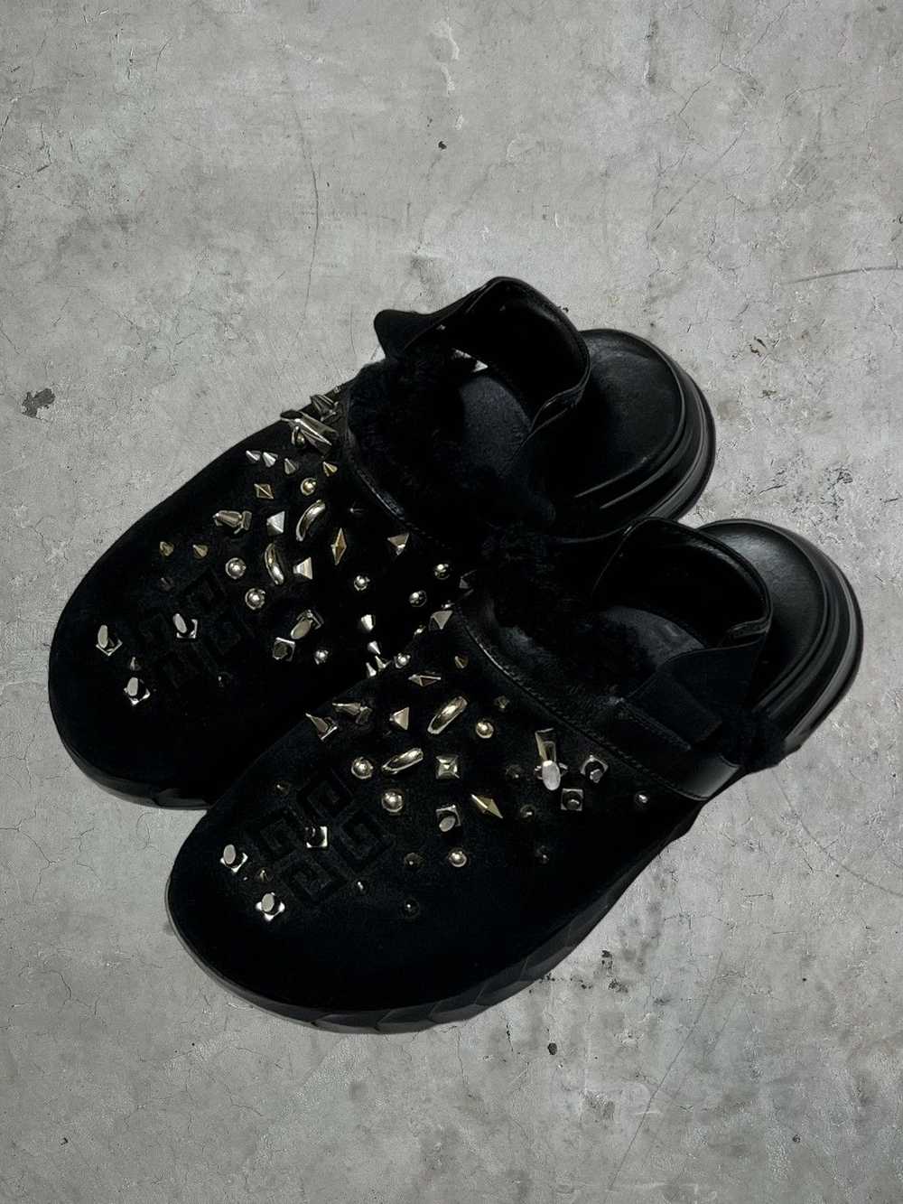 Givenchy Givenchy black suede studded spike marsh… - image 3