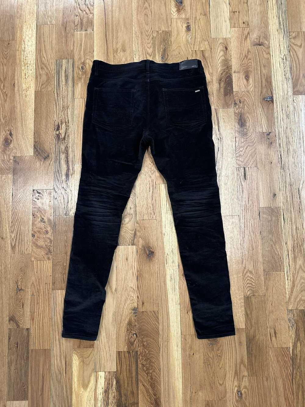 Amiri Amiri Plain Black Velour Black Jeans Size 36 - image 2