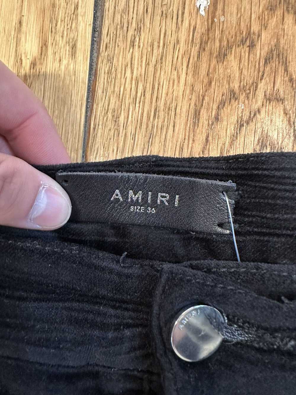 Amiri Amiri Plain Black Velour Black Jeans Size 36 - image 3