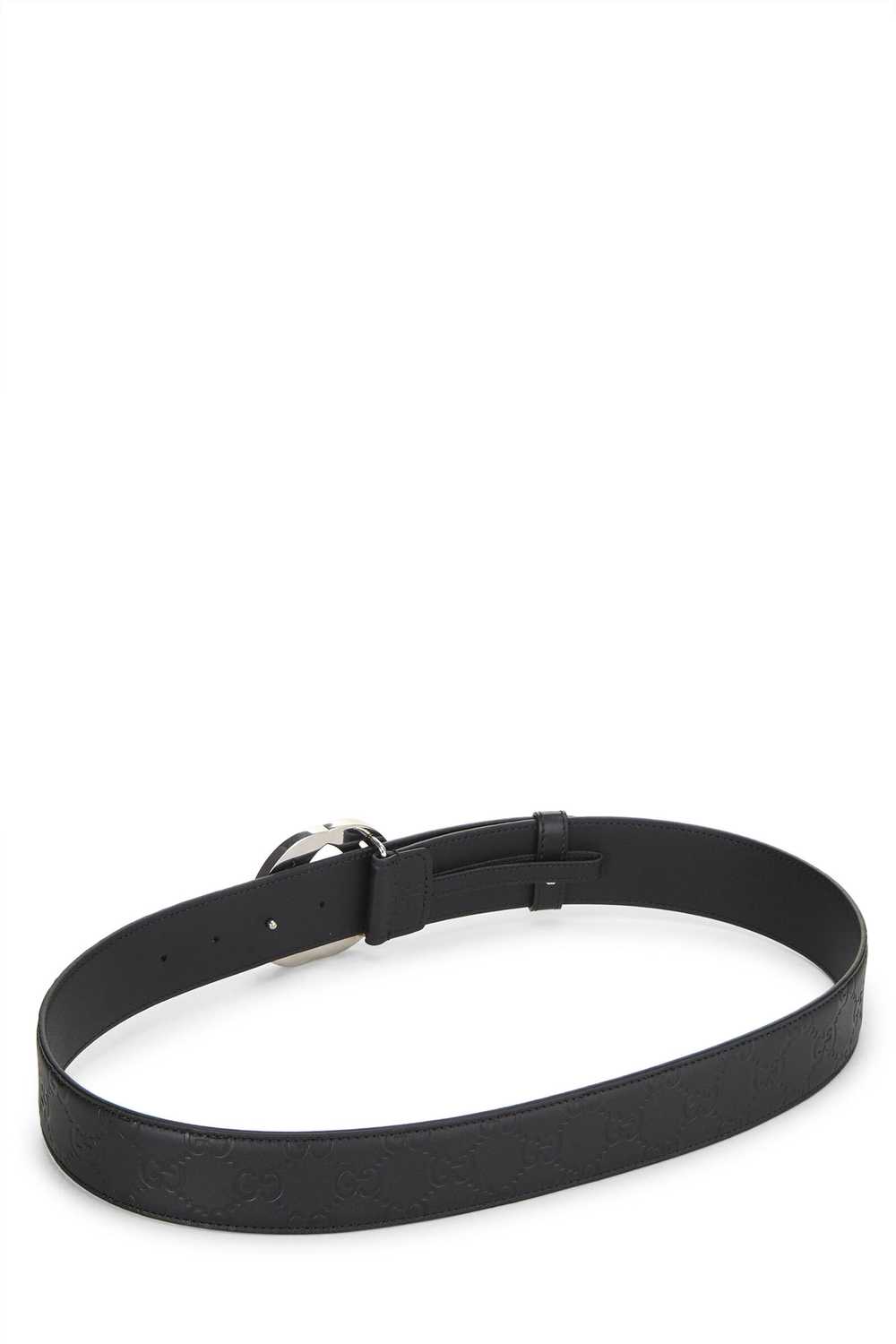 Black Guccissima Leather Interlocking Belt - image 3