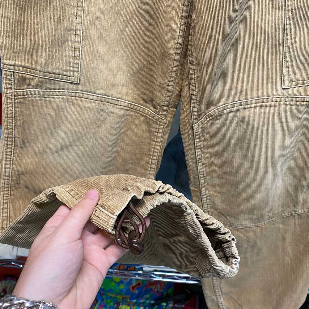 Early 2000s corduroy cinch cargo pants - image 3