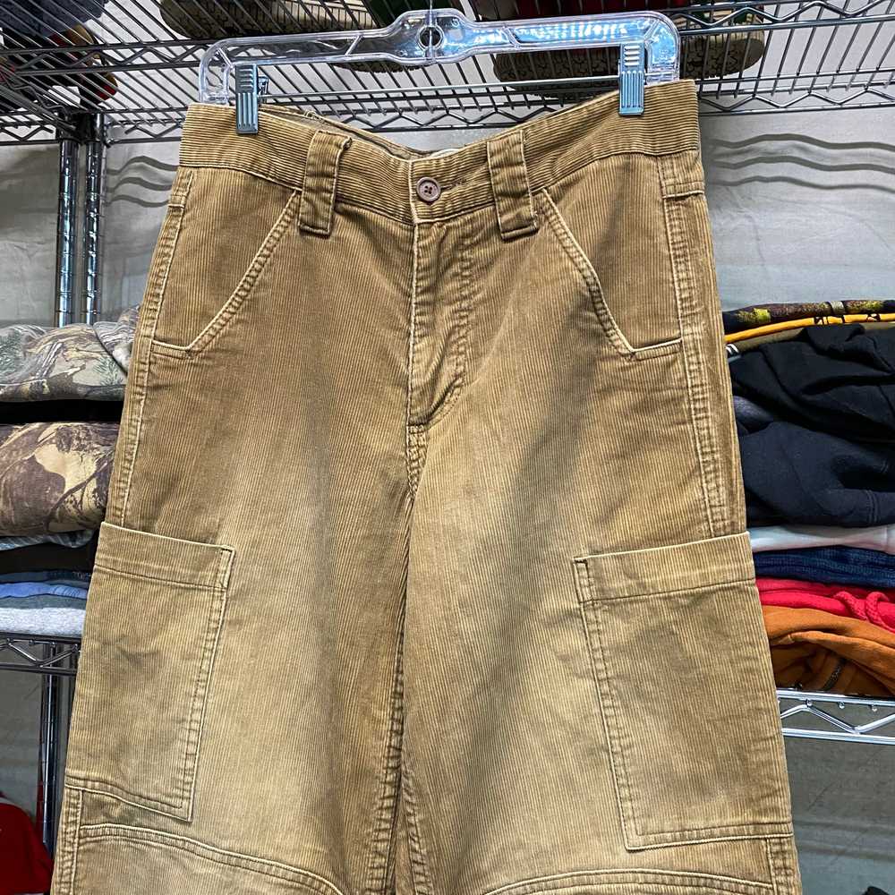 Early 2000s corduroy cinch cargo pants - image 5