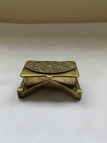 Antique Brass Stamp Box - image 1