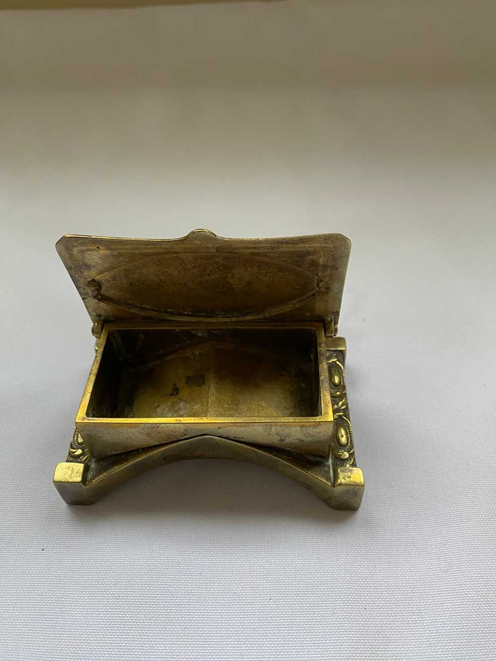 Antique Brass Stamp Box - image 2