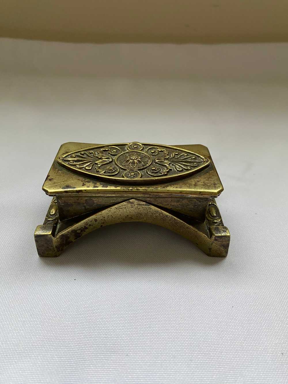 Antique Brass Stamp Box - image 3