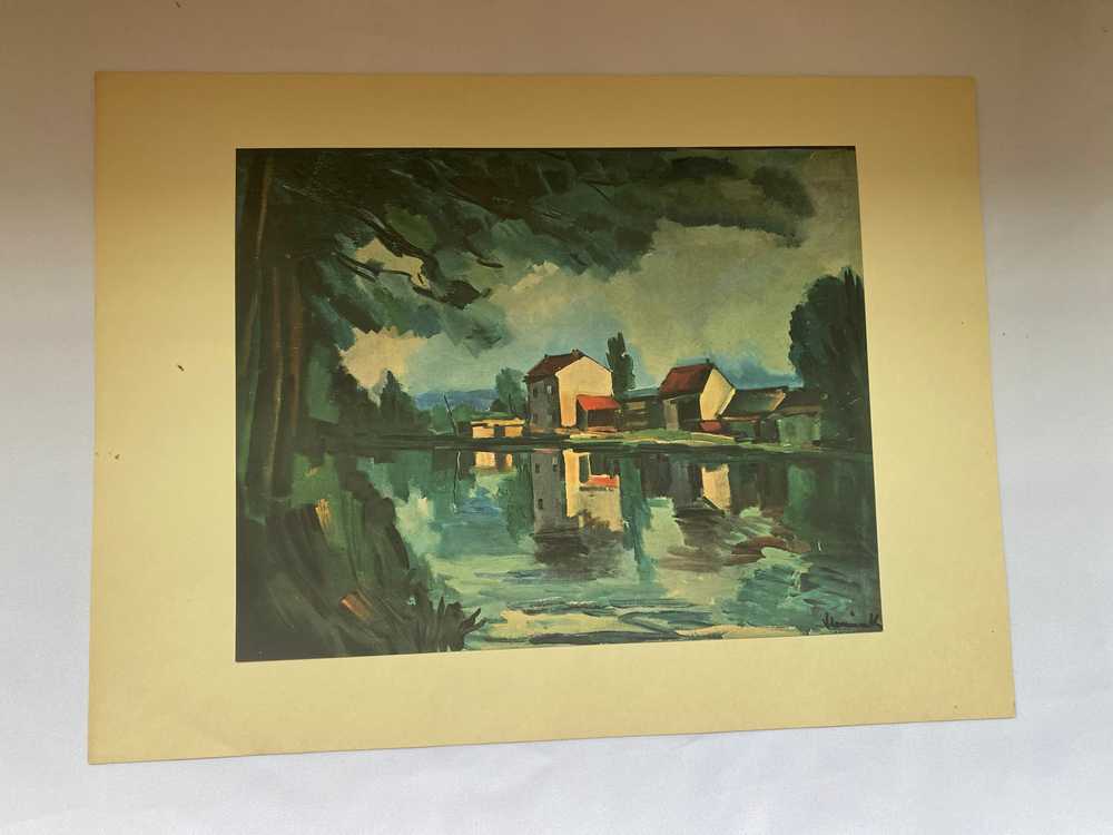 Rare lithograph after painting "River Bank" by Ma… - image 1