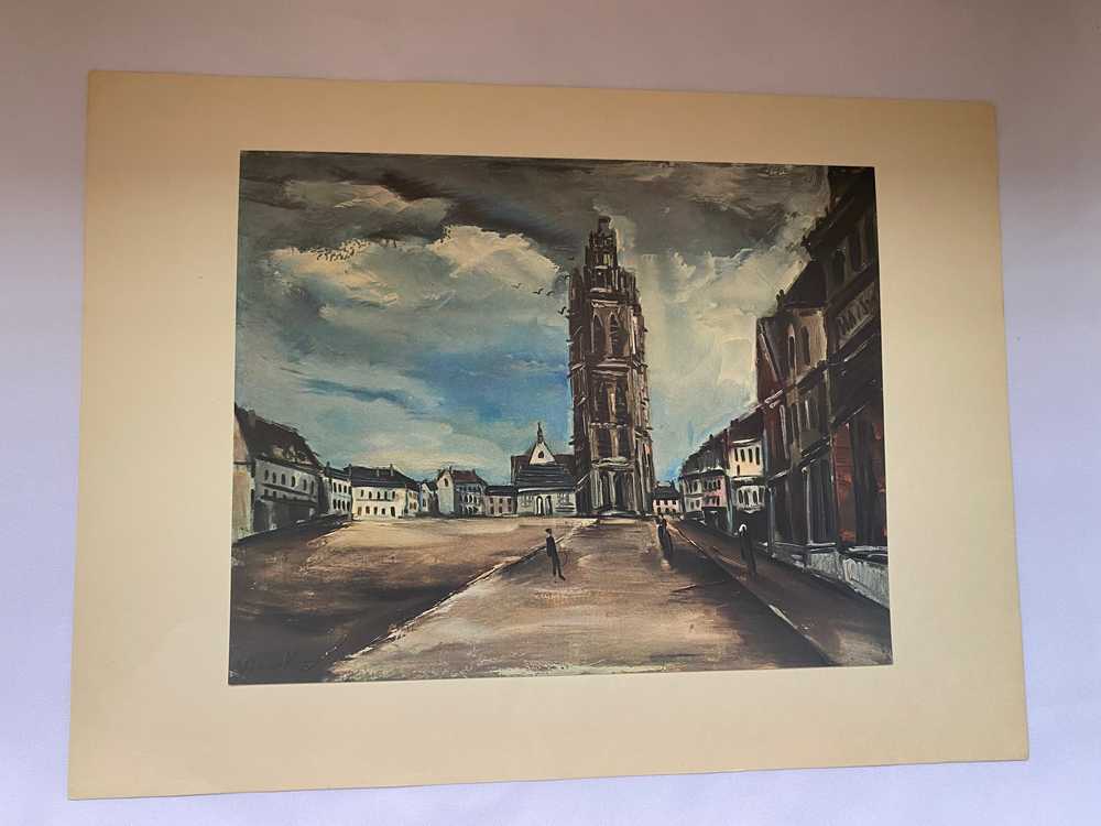 Rare lithograph after painting "The Belfry at Ver… - image 1