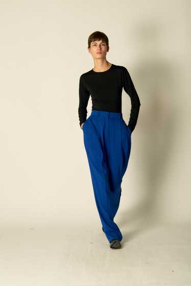 Céline Cobalt Silk Trousers