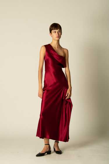 ss 2006 John Galliano Claret Satin Dress - image 1