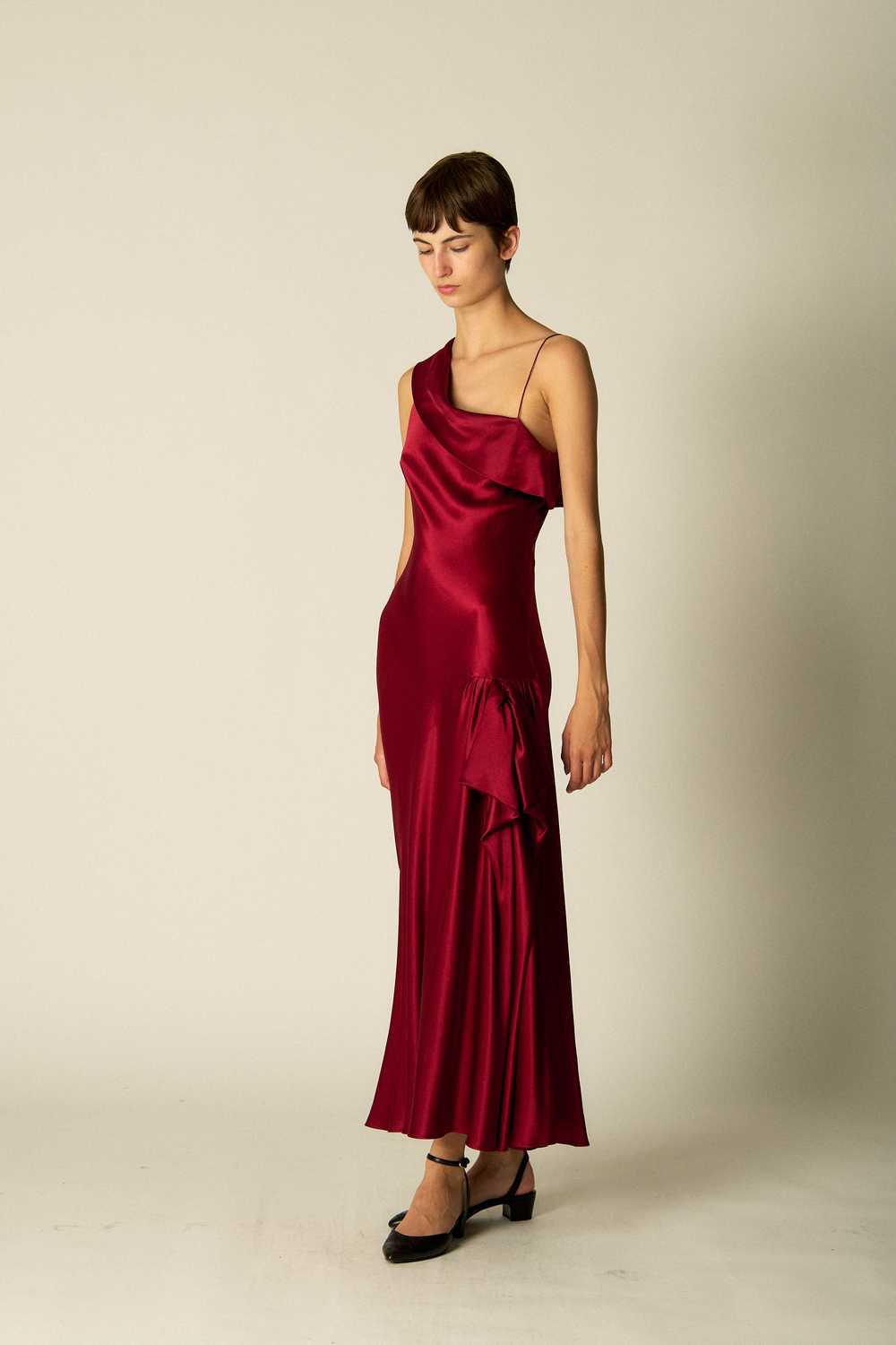 ss 2006 John Galliano Claret Satin Dress - image 4