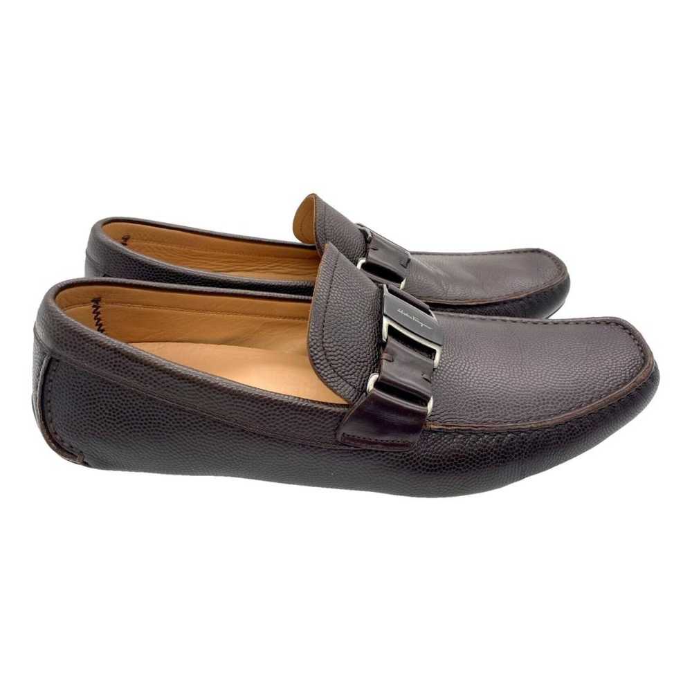 Salvatore Ferragamo Gancini leather flats - image 1