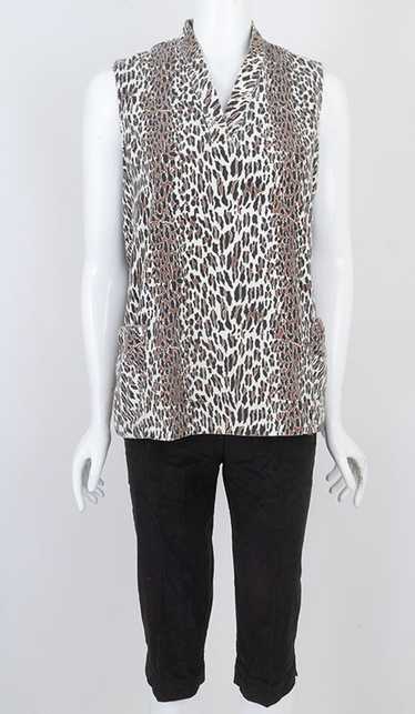 1950s Leopard Print Corduroy Pullover Top - image 1