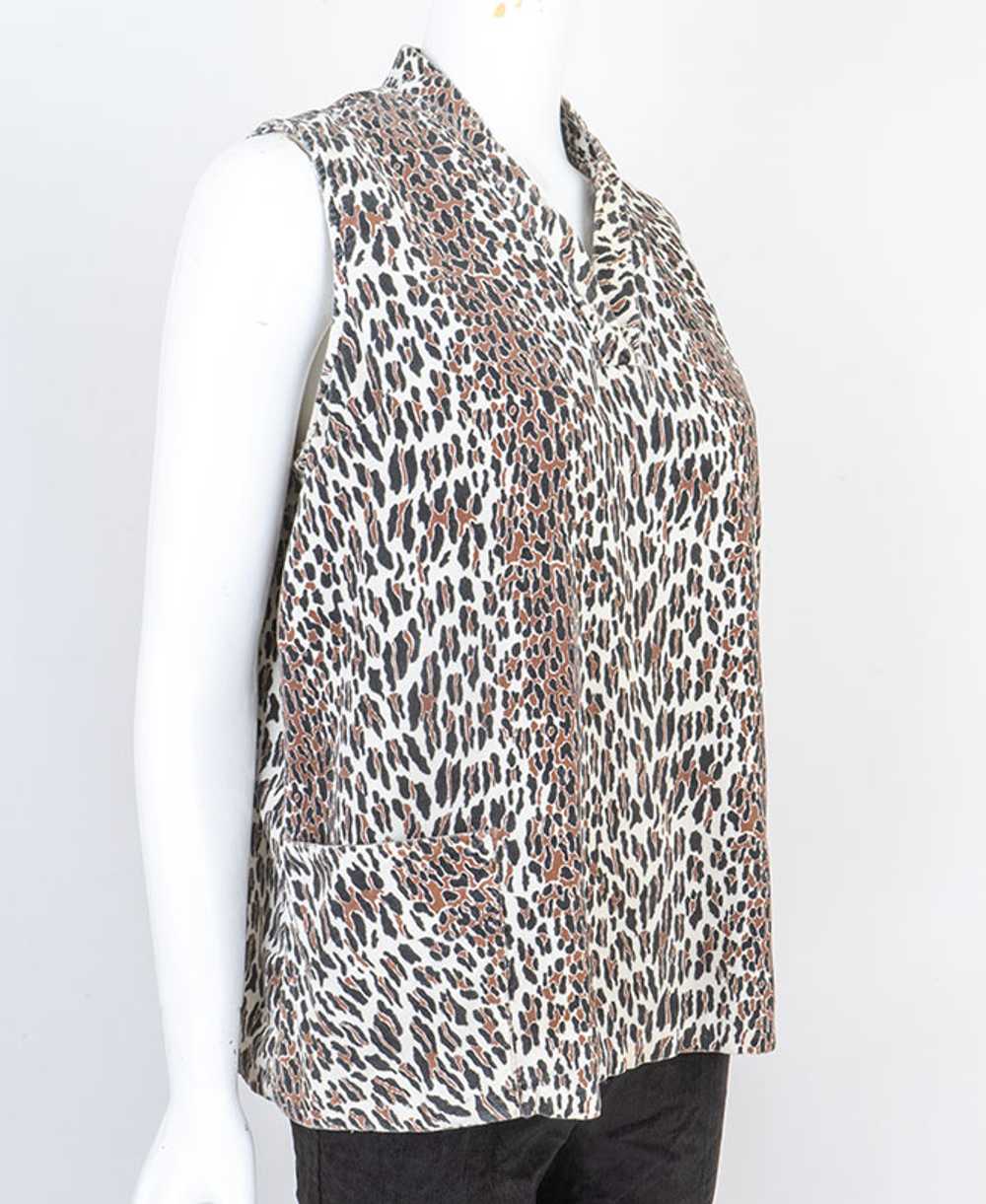 1950s Leopard Print Corduroy Pullover Top - image 2