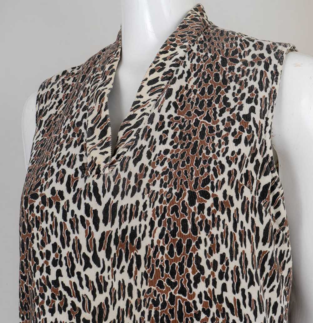 1950s Leopard Print Corduroy Pullover Top - image 3