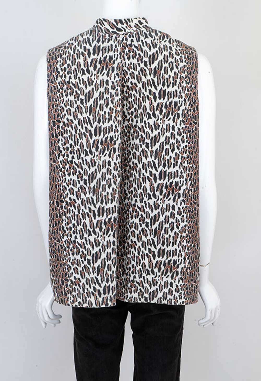 1950s Leopard Print Corduroy Pullover Top - image 4