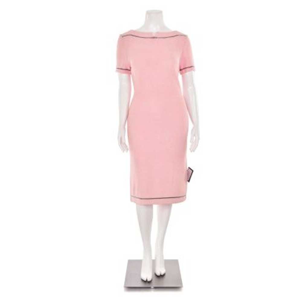 St. John Collection Light Pink Boucle Knit Sheath… - image 2