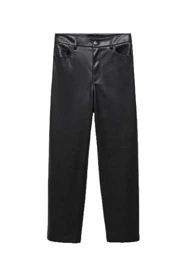 MANGO Lille Leather-effect straight trousers UK 20