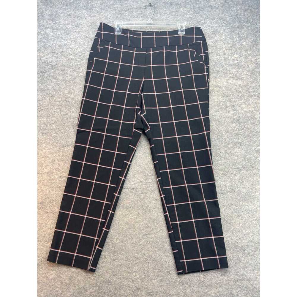 Vintage Est 1946 Pants Size 14 Black Red Window P… - image 1