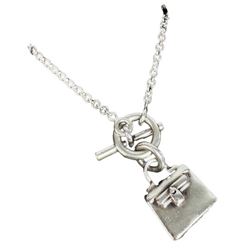 Hermès Amulette silver necklace - image 1