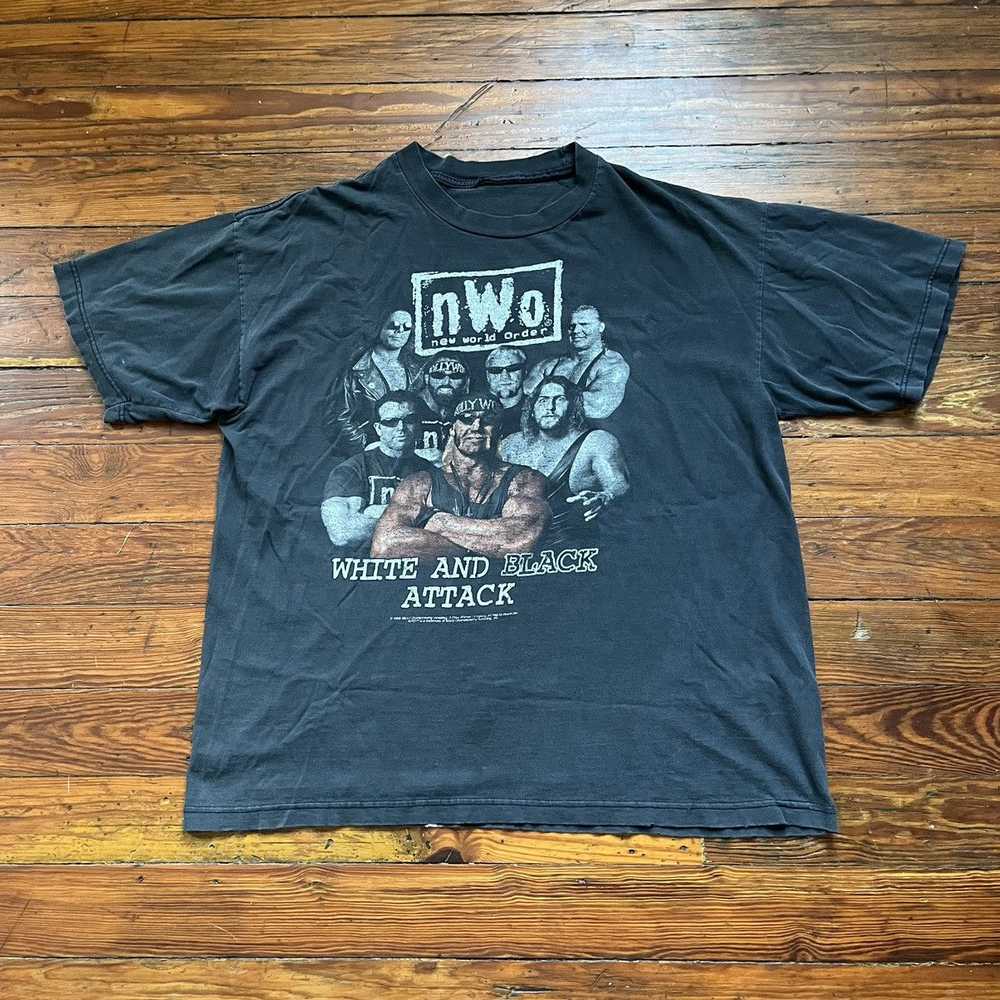 Vintage × Wcw/Nwo × Wwf Vintage 90s WCW NWO White… - image 1