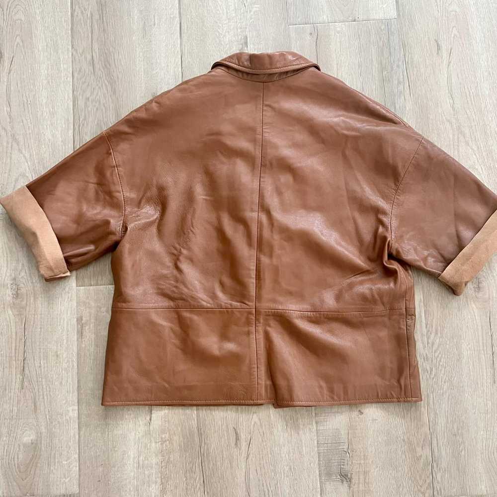 Massimo Dutti Leather cape - image 10