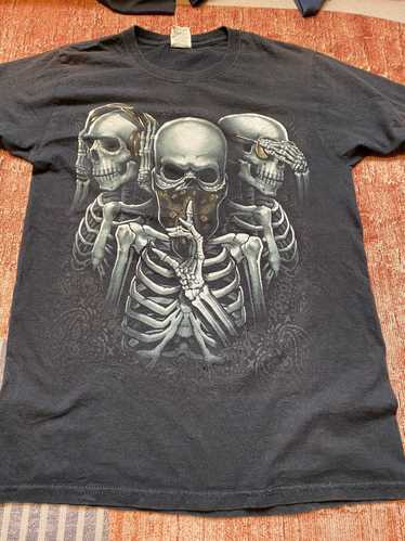 Skulls × Streetwear Y2k See No Evil Skeletons