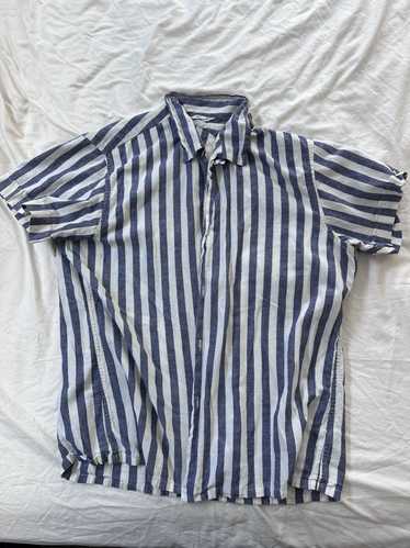 3sixteen 3sixteen white / blue striped linen Shor… - image 1