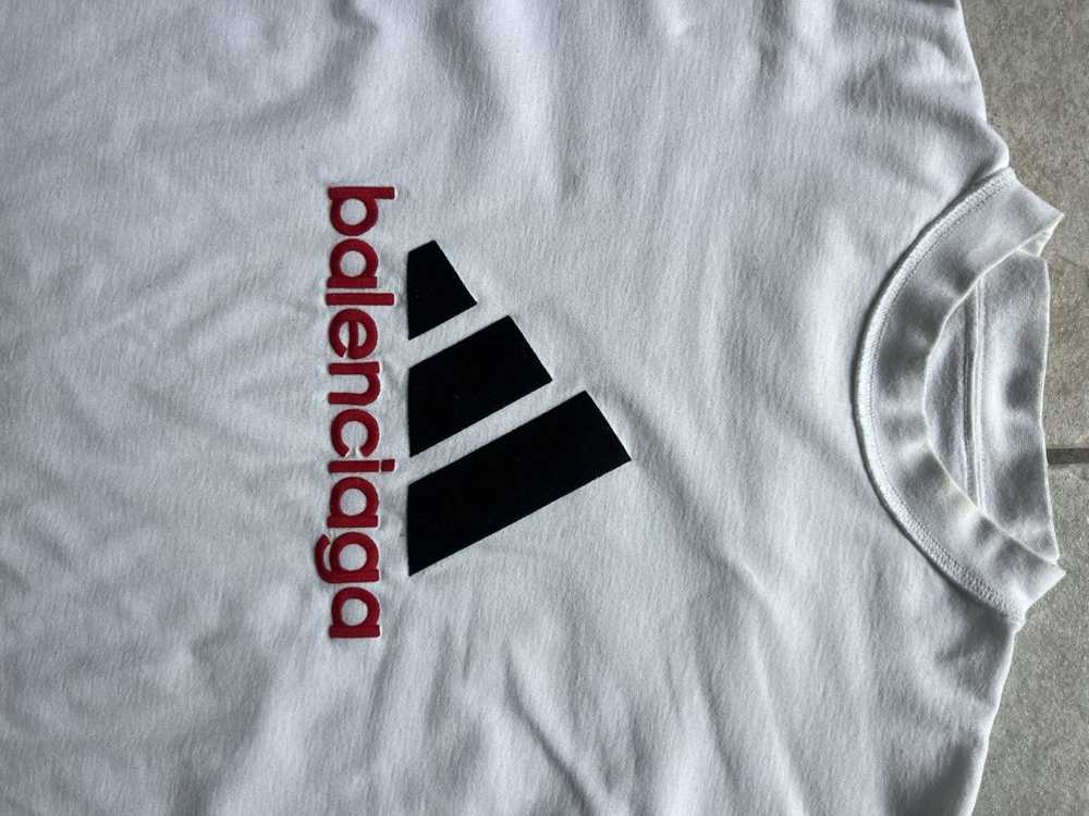 Balenciaga Balenciaga Adidas White tee - image 12