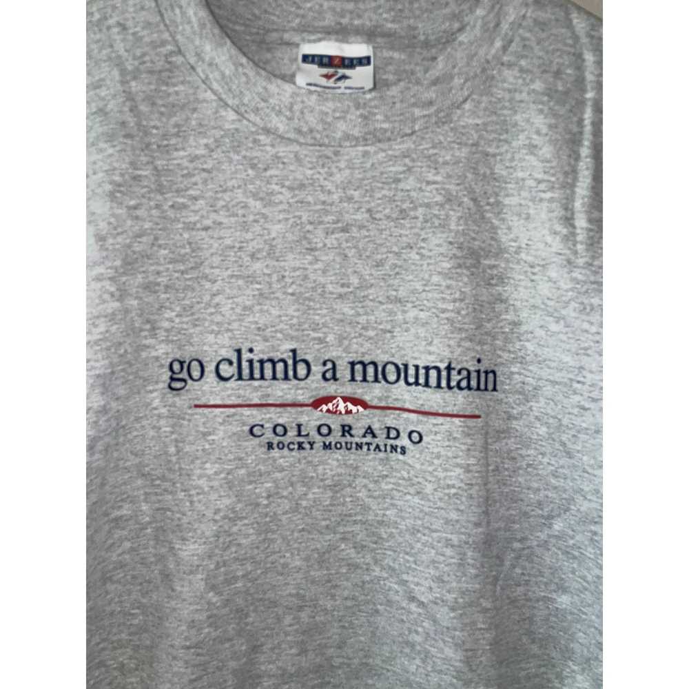 Jerzees 90s Vintage Go Climb A Mountain Rocky Mou… - image 2