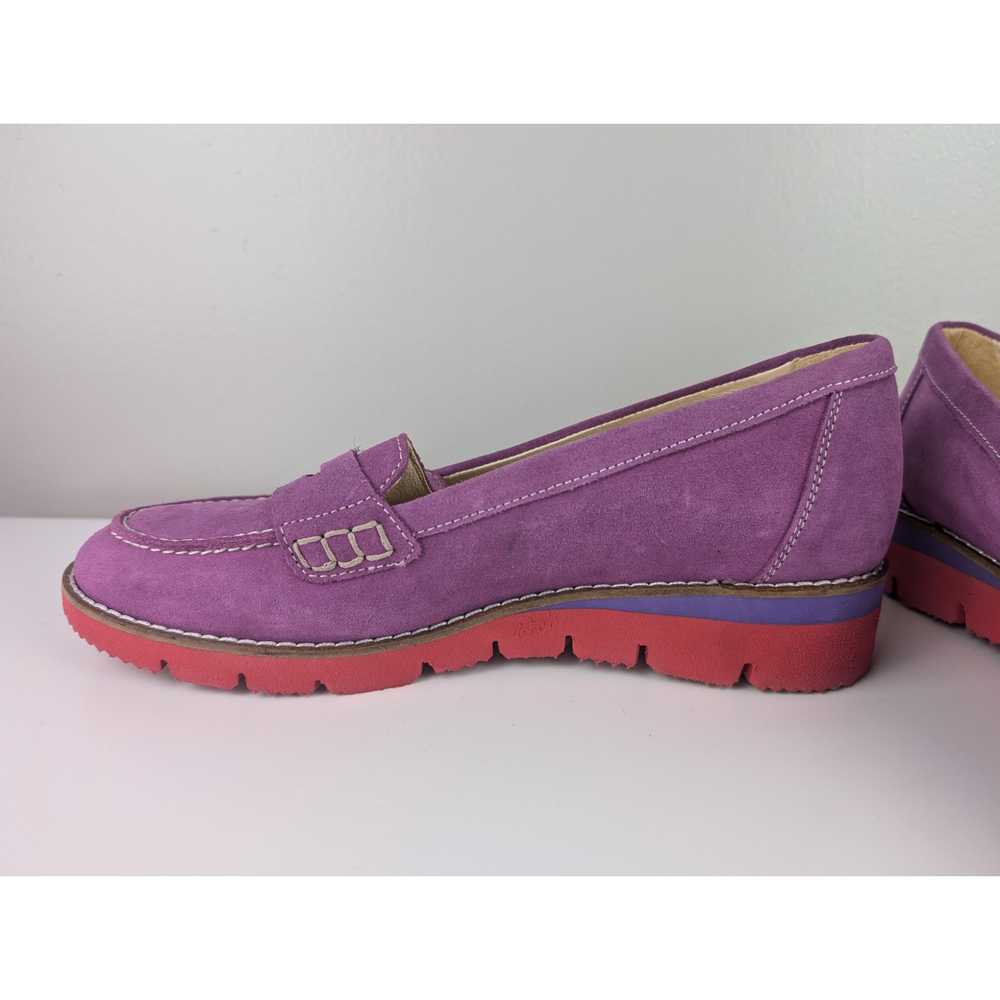 $305 GIROTTI Handmade Loafers 9266 Purple/Red 40 - image 10