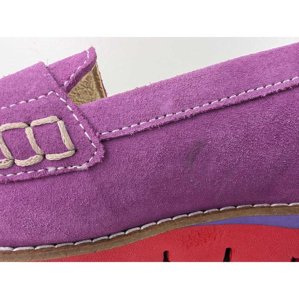 $305 GIROTTI Handmade Loafers 9266 Purple/Red 40 - image 11