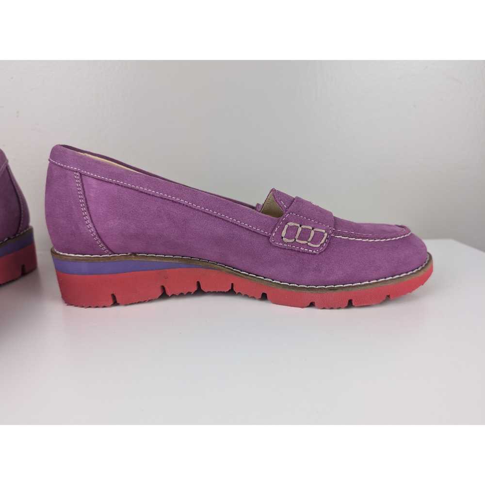 $305 GIROTTI Handmade Loafers 9266 Purple/Red 40 - image 12