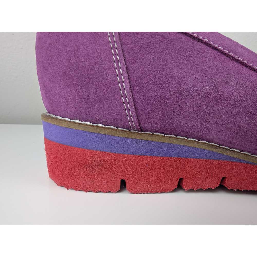 $305 GIROTTI Handmade Loafers 9266 Purple/Red 40 - image 4