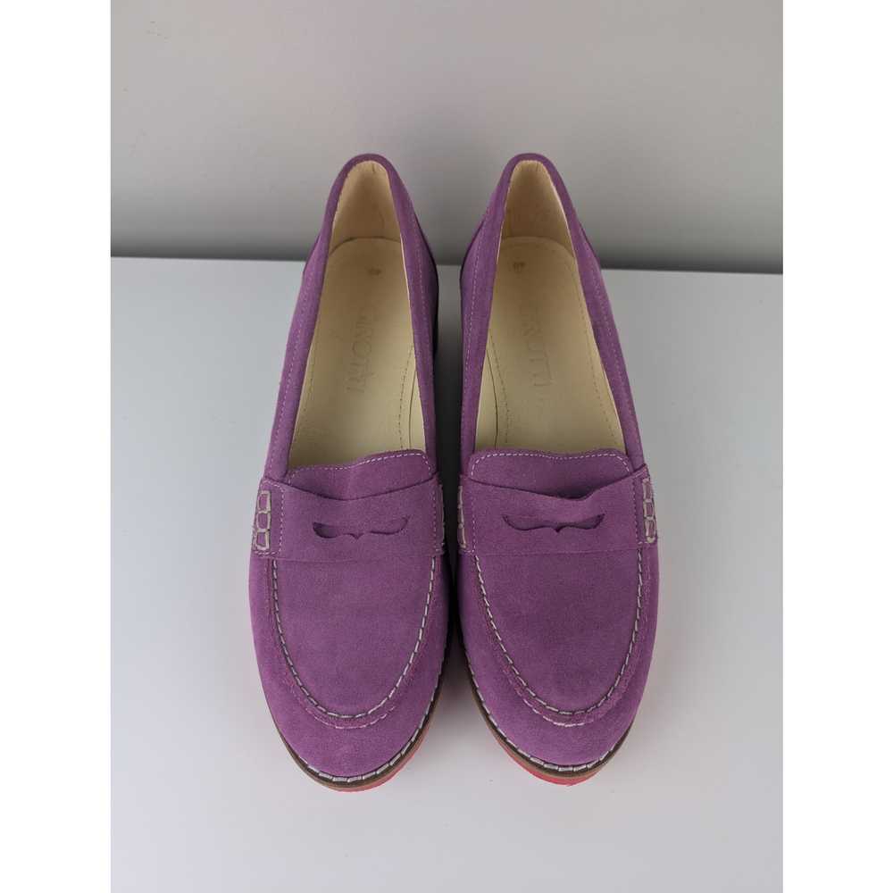 $305 GIROTTI Handmade Loafers 9266 Purple/Red 40 - image 6