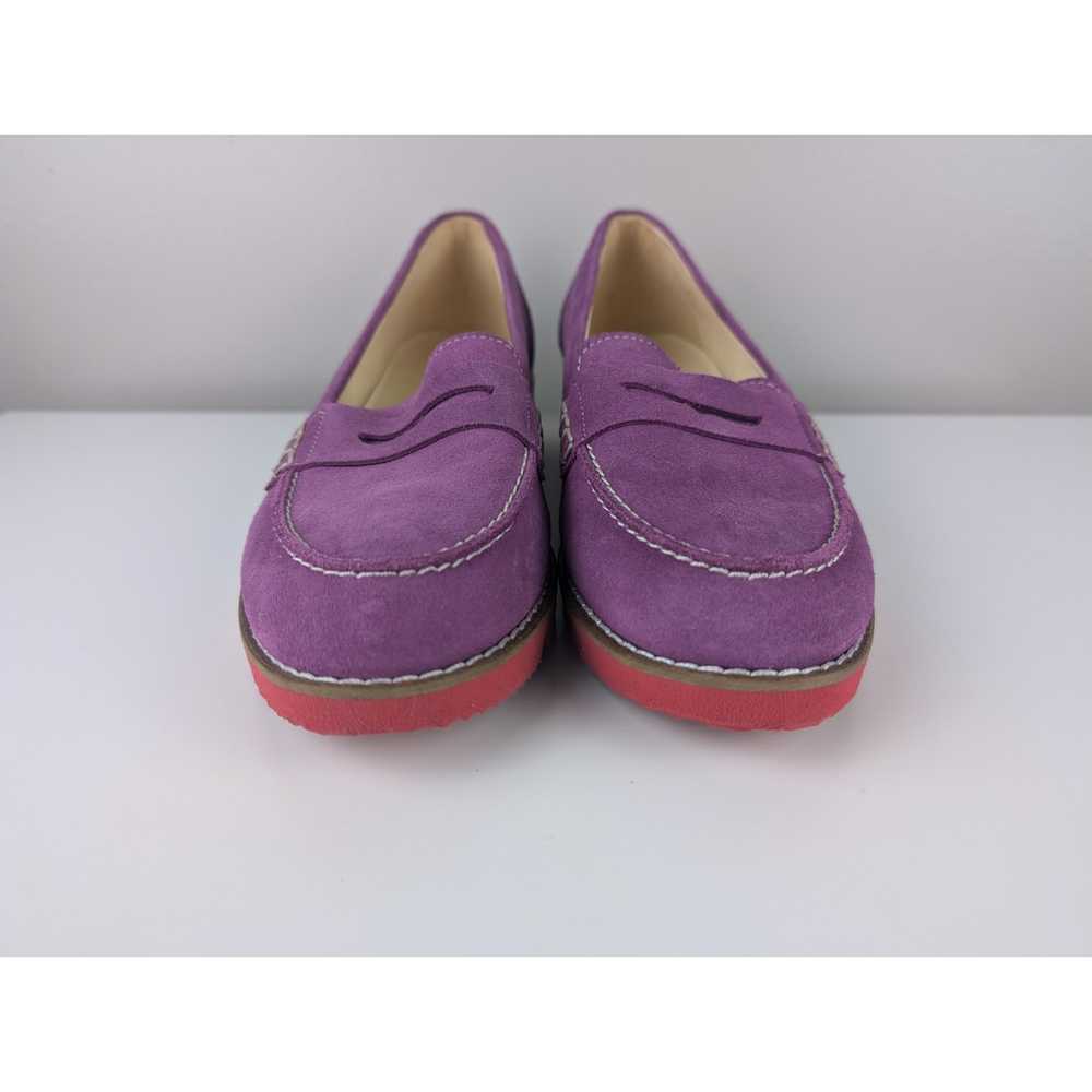 $305 GIROTTI Handmade Loafers 9266 Purple/Red 40 - image 7