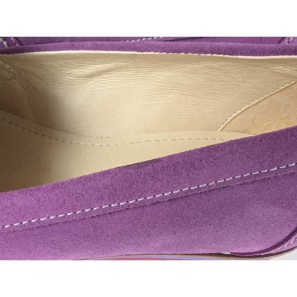 $305 GIROTTI Handmade Loafers 9266 Purple/Red 40 - image 8