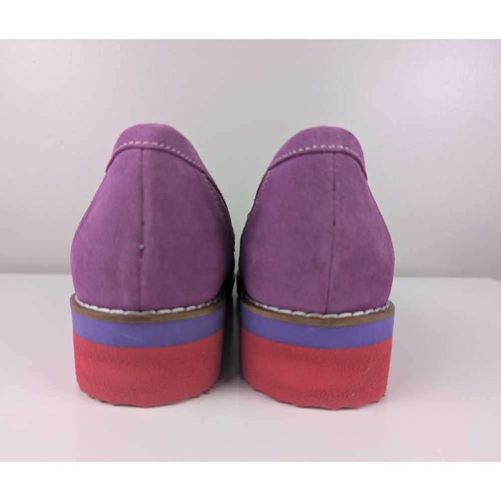 $305 GIROTTI Handmade Loafers 9266 Purple/Red 40 - image 9