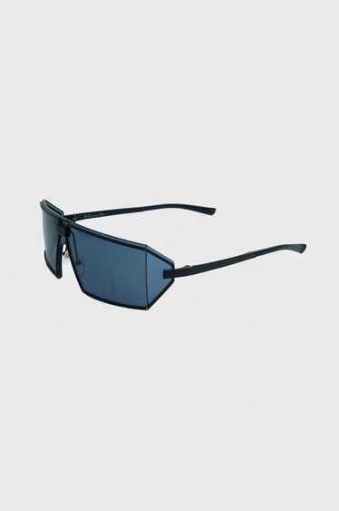 Dior Christian DIOR TROIKA Black Blue Shield Sungl