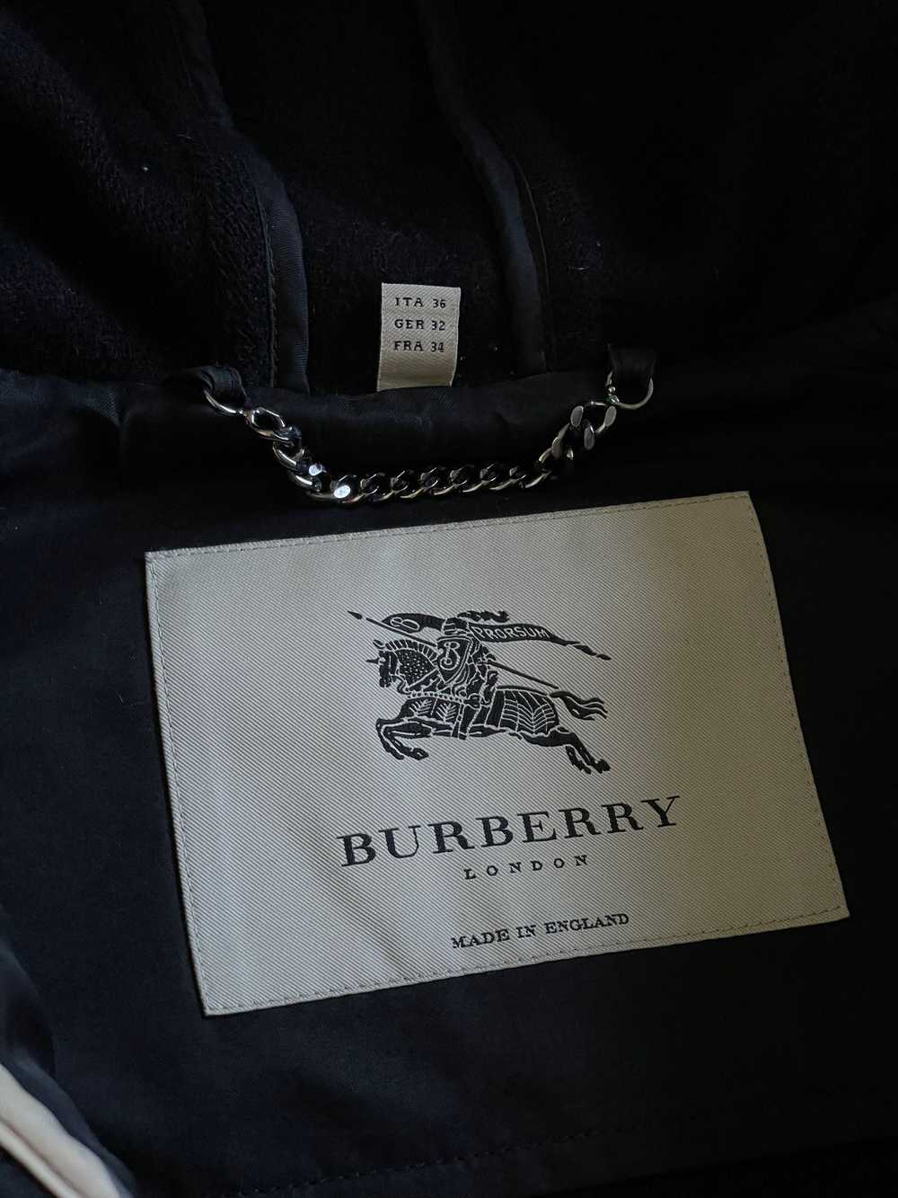 Burberry Burberry Classic Navy Wool Womens Hooded… - image 7