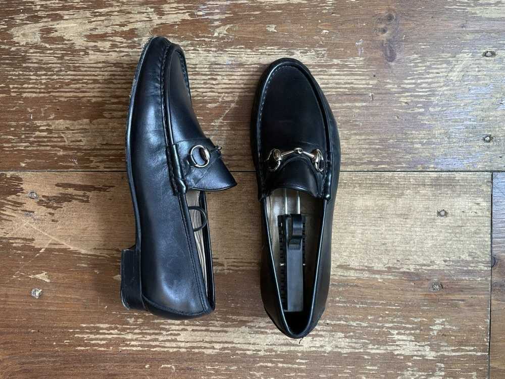 Gucci × Vintage Gucci vintage horsebit loafer bla… - image 2