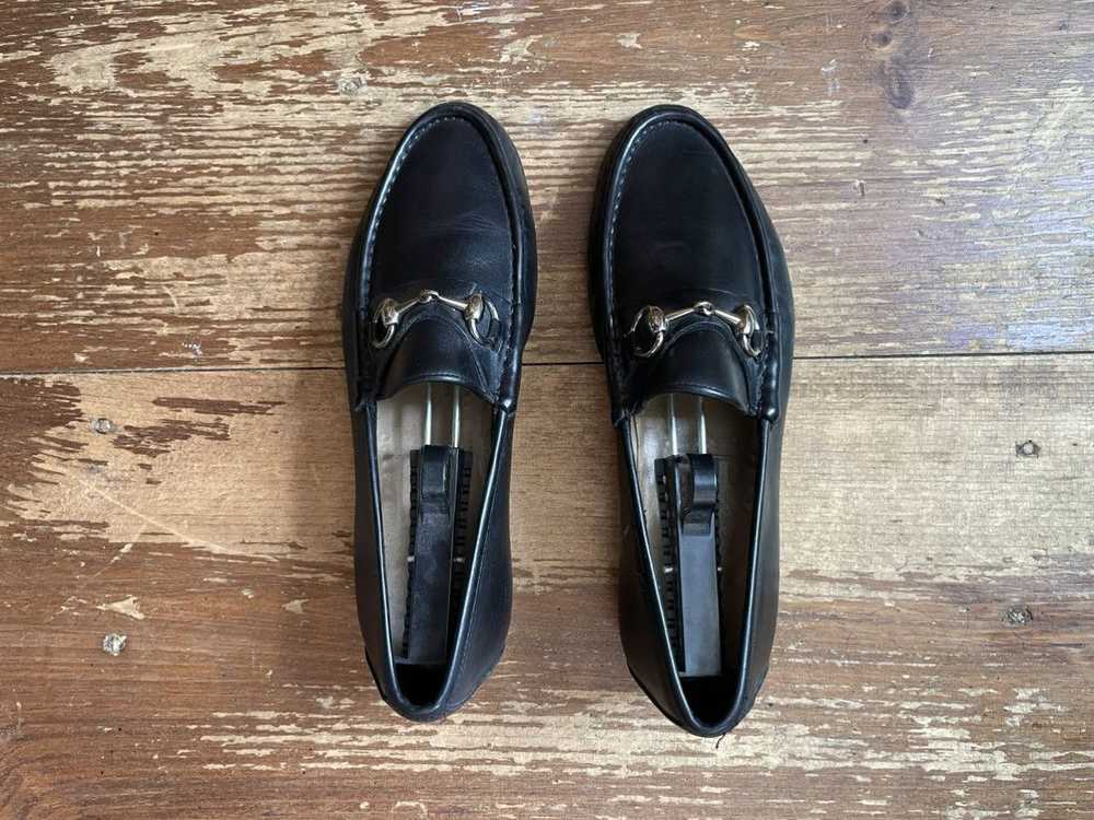 Gucci × Vintage Gucci vintage horsebit loafer bla… - image 3