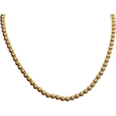 Tiffany & Co 18K Yellow Gold Bead Necklace - image 1