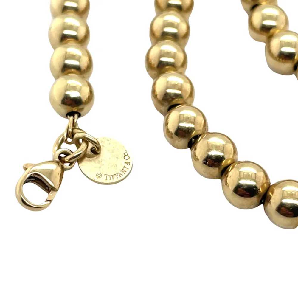 Tiffany & Co 18K Yellow Gold Bead Necklace - image 2