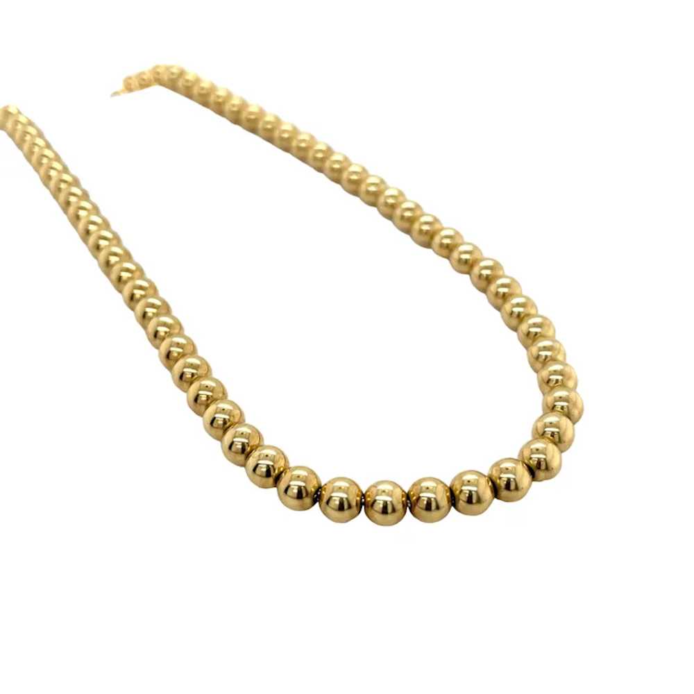 Tiffany & Co 18K Yellow Gold Bead Necklace - image 4