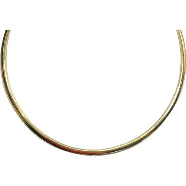 14K Yellow Gold Omega Necklace