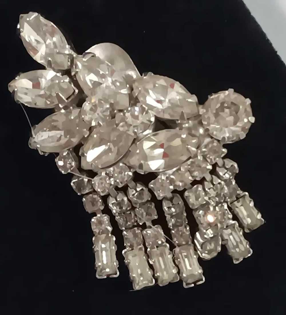 MCM Wiesner STATMENT Earrings VTG Crystal Dangle … - image 3