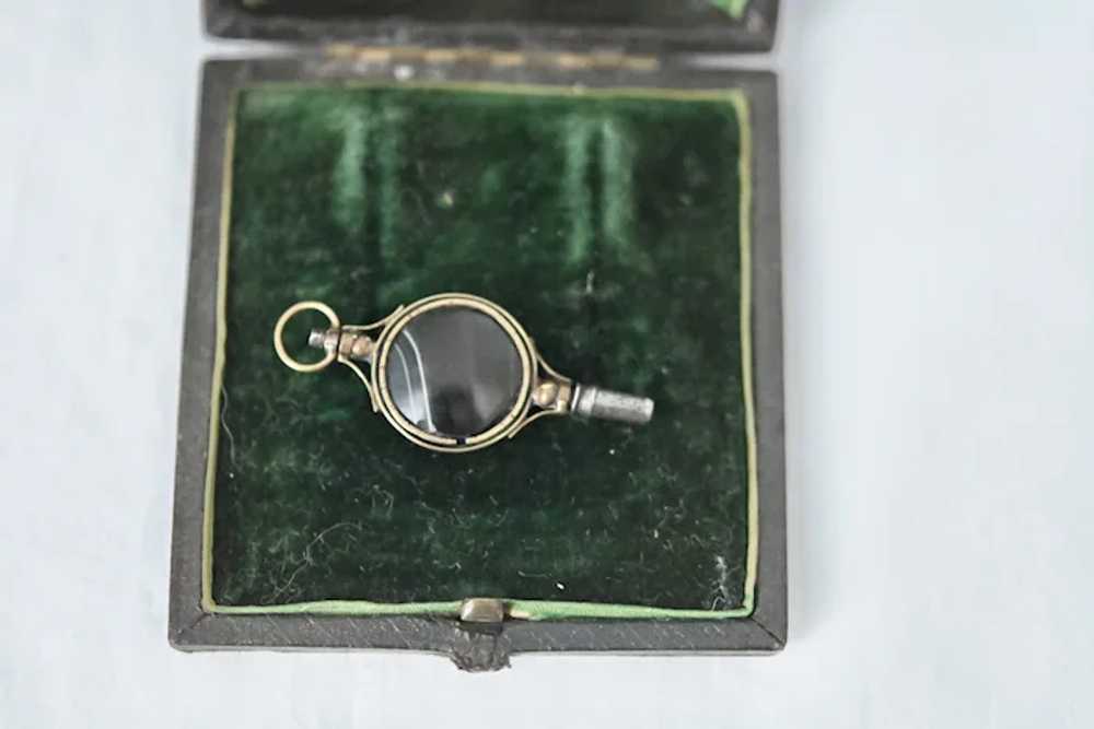 Victorian Scottish Agate Watch Key Fob - image 2