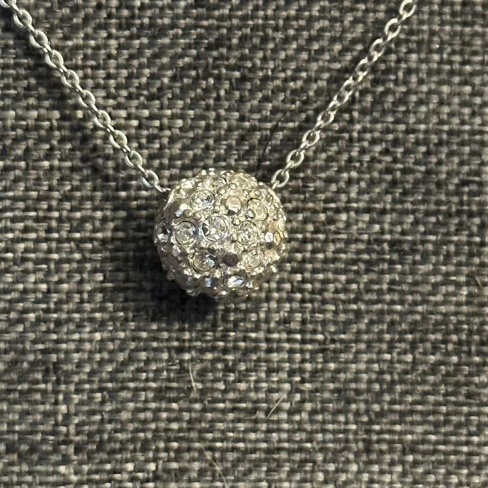 Other Paved crystal ball pendant necklace - image 4