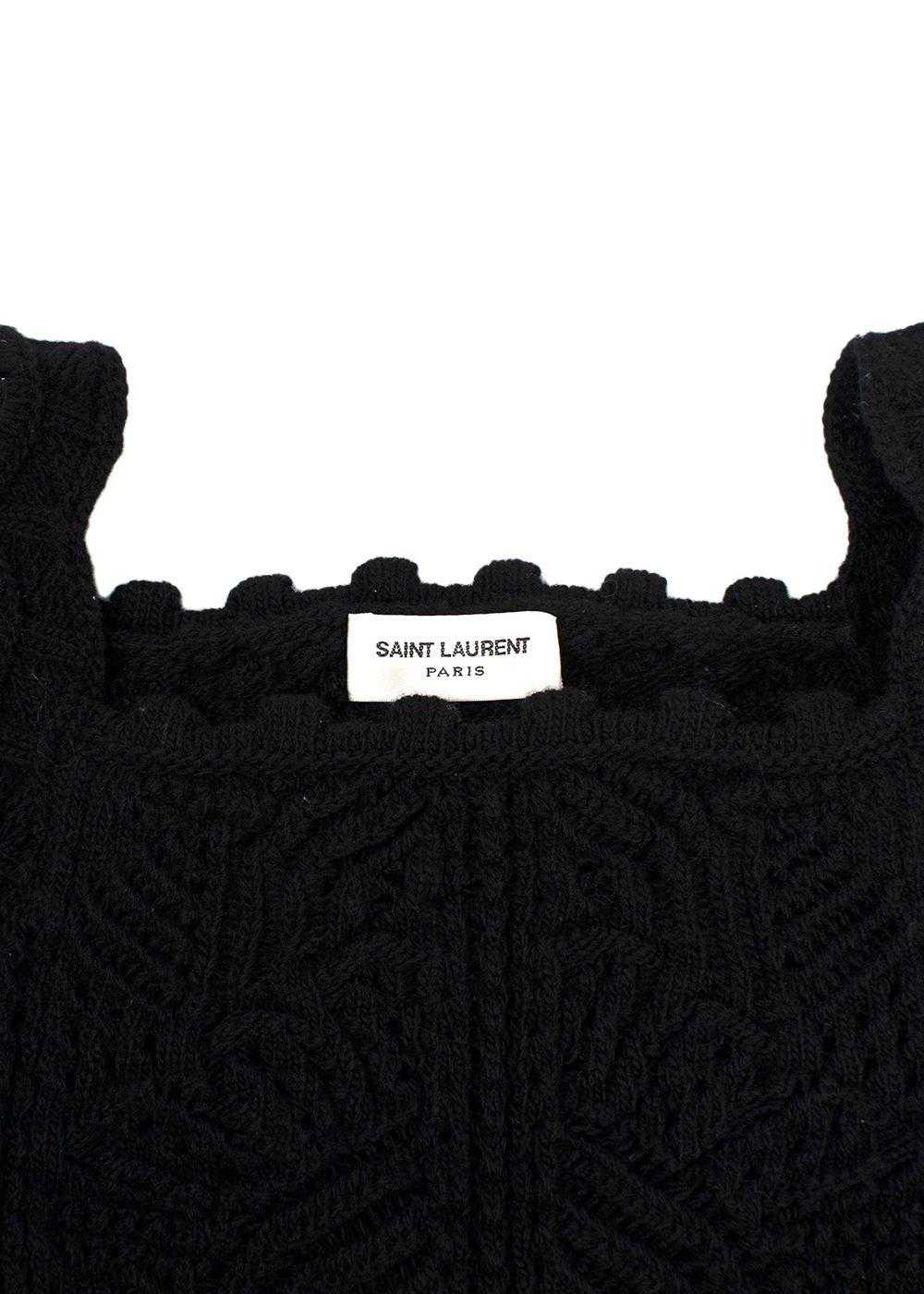 Managed by hewi Saint Laurent Black Crochet Crop … - image 4